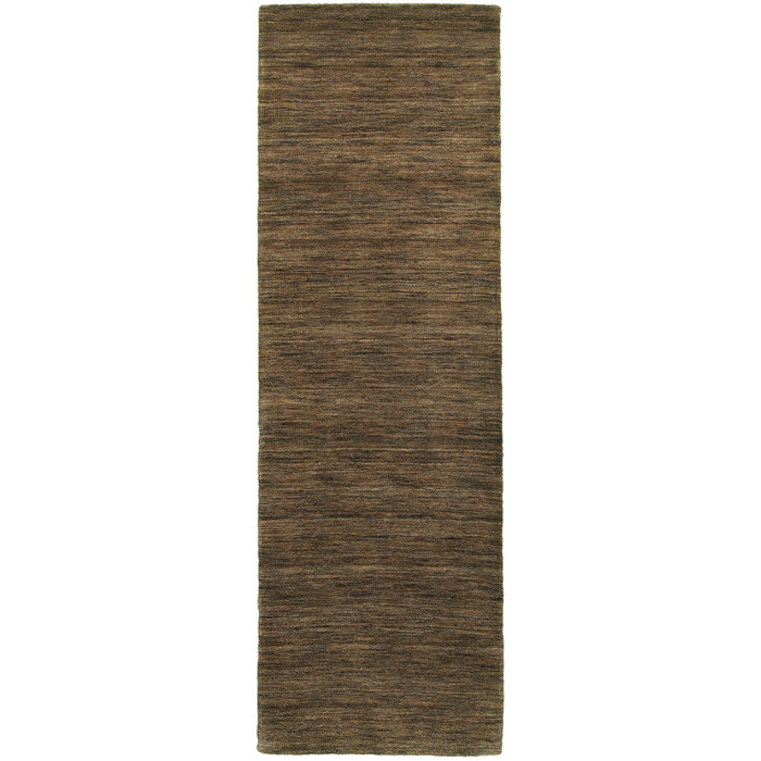 Brayden Studio® Barrientos Handmade Hand Tufted Wool Brown Rug